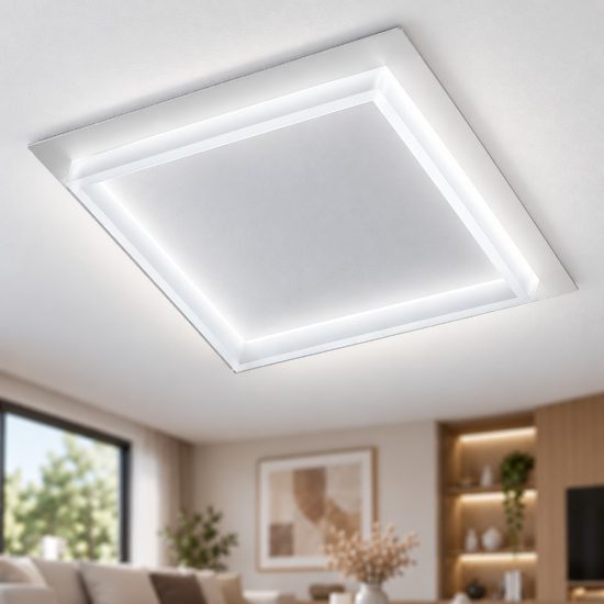 Plafoniera led 40w cct 3000k 4000k moderna quadrata bianca per sala da pranzo