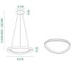 Fabas luce quirk lampadario led 56w cct 2700k 4000k dimmerabile anello moderno a sospensione ottone satinato