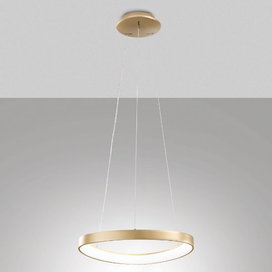 Fabas quirk lampadario quirk ottone led 38w cct 2700k 3000k 4000k dimmerabile