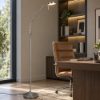 Piantana da terra led 12w cct 2300k 4000k dimmerabile nickel