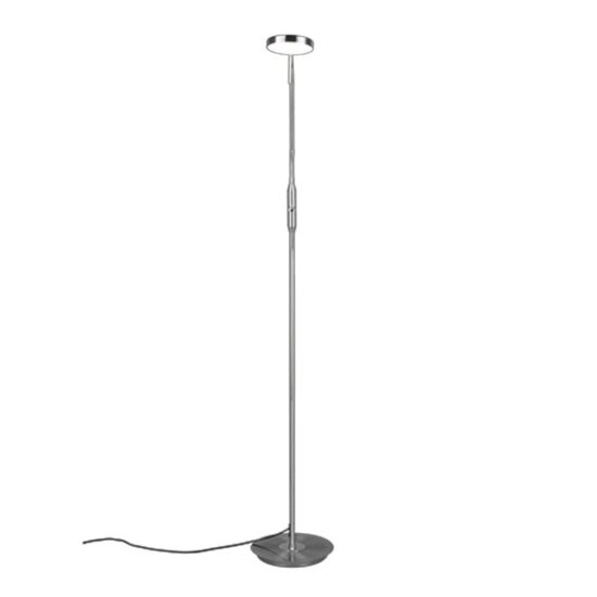 Piantana da terra led 12w cct 2300k 4000k dimmerabile nickel