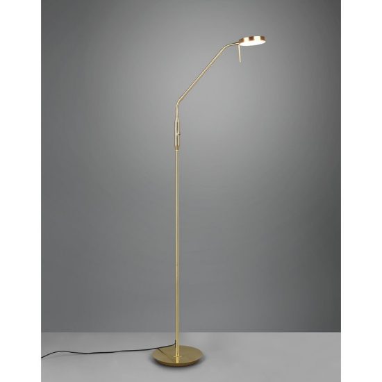 Piantana lampada da terra ottone led cct 2300k 4000k per salotto