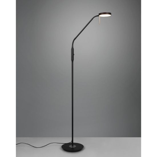 Lampada da terra orientabile led cct 2300k 4000k nero opaco