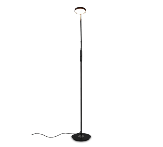 Lampada da terra orientabile led cct 2300k 4000k nero opaco