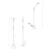 Lampada da terra orientabile led cct 2300k 4000k nero opaco