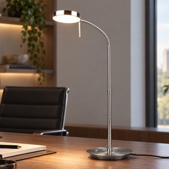 Lampada da scrivania ufficio led cct 2300k 4000k dimmerabile nickel