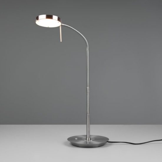 Lampada da scrivania ufficio led cct 2300k 4000k dimmerabile nickel