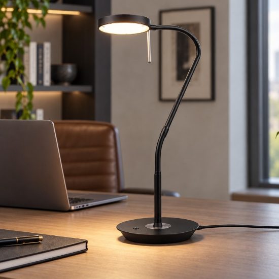 Lampada da scrivania led 12w cct 2300k 4000k orientabili nera