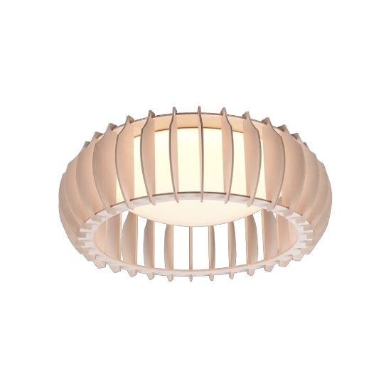Plafoniera led 16.5w 3000k dimmerabile bianco legno