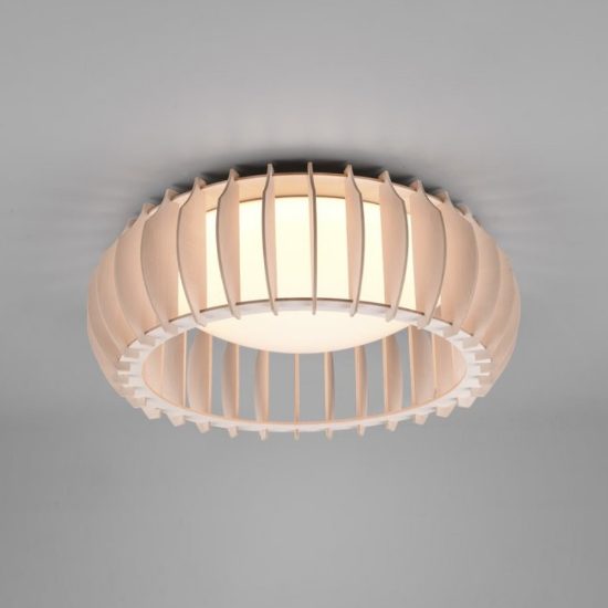 Plafoniera led 16.5w 3000k dimmerabile bianco legno