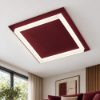 Plafoniera led 40w cct 3000k 4000k quadrata moderna bordeaux