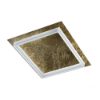 Plafoniera led 40w cct 3000k 4000k moderna quadrata foglia oro