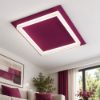 Plafoniera led 40w cct 3000k 4000k moderna quadrata magenta