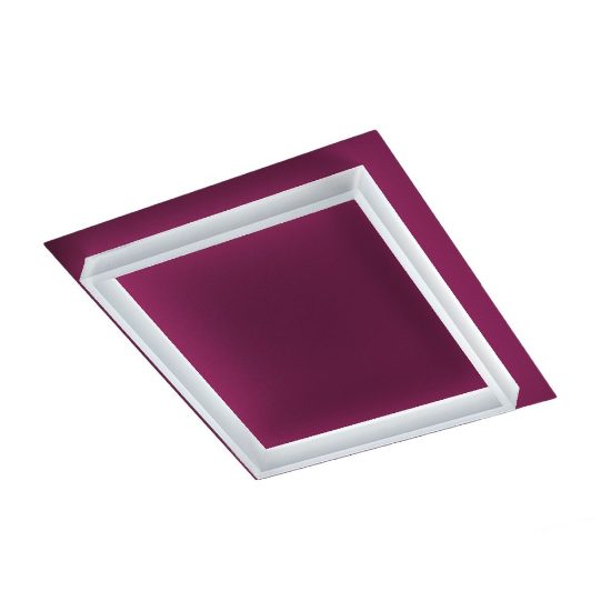 Plafoniera led 40w cct 3000k 4000k moderna quadrata magenta