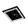 Plafoniera moderna quadrata marmo nero led 40w cct 3000k 4000k 50cm