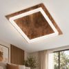 Plafoniera led 40w cct 3000k 4000k moderna quadrata foglia rame 50cm