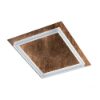 Plafoniera led 40w cct 3000k 4000k moderna quadrata foglia rame 50cm