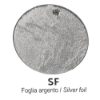 Plafoniera moderna per sala da pranzo quadrata foglia argento led 40w cct 3000k 4000k