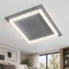 Plafoniera led 40w cct 3000k 4000k moderna quadrata grigio perla
