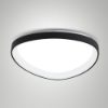 Fabas quirk plafoniera moderna ovale nera led 38w cct 2700k 3000k 4000k dimmerabile