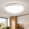 Fabas luce quirk plafoniera led 38w cct 2700k 4000k dimmerabile moderna ovale bianca