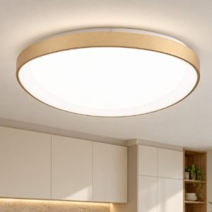 Fabas luce quirk plafoniera led 38w cct 2700k 4000k ottone satinato dimmerabile