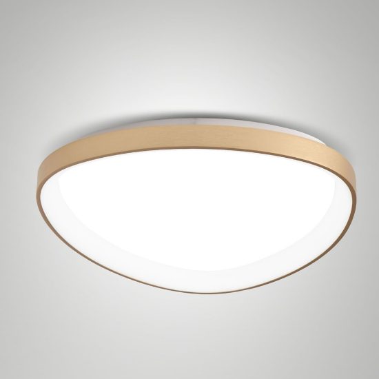 Fabas luce quirk plafoniera led 38w cct 2700k 4000k ottone satinato dimmerabile