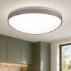 Fabas quirk plafoniera ovale tortora led 38w cct 2700k 3000k 4000k dimmerabile