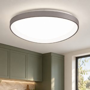 Fabas quirk plafoniera ovale tortora led 38w cct 2700k 3000k 4000k dimmerabile