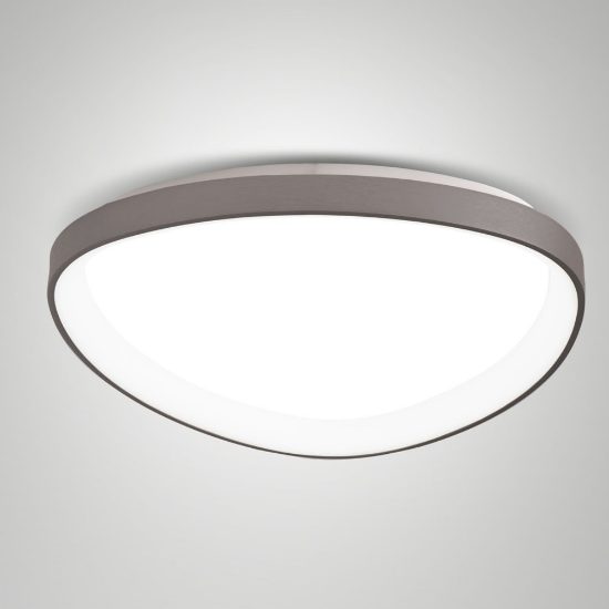 Fabas quirk plafoniera ovale tortora led 38w cct 2700k 3000k 4000k dimmerabile