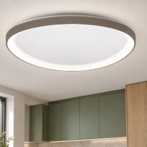 Fabas quirk plafoniera moderna tortora led 56w cct 2700k 3000k 4000k dimmerabile