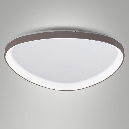 Fabas quirk plafoniera moderna tortora led 56w cct 2700k 3000k 4000k dimmerabile