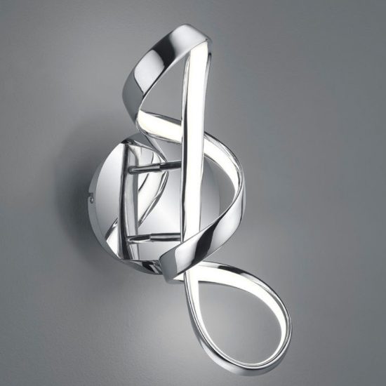 Applique da parete design cromo led 4000k per corridoio