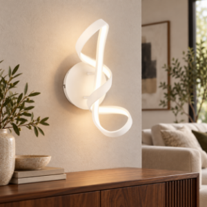Applique design moderno bianco led 4000k dimmerabile