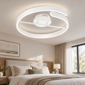 Plafoniera per camera da letto bianco led 4000k 50cm