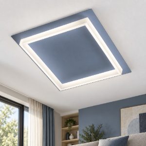 Plafoniera moderna quadrata carta da zucchero led 48w cct 3000k 4000k