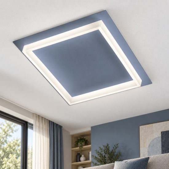 Plafoniera moderna quadrata carta da zucchero led 48w cct 3000k 4000k
