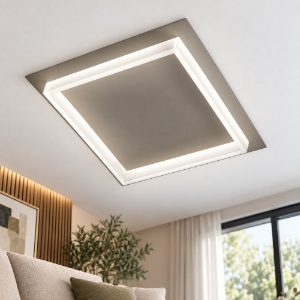 Plafoniera led 48w cct 3000k 4000k moderna per sala da pranzo tortora