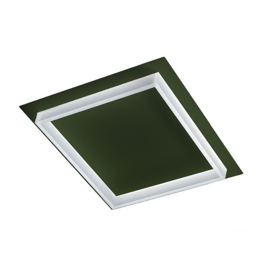 Plafoniera led 48w cct 3000k 4000k moderna per soggiorno quadrata verde oliva