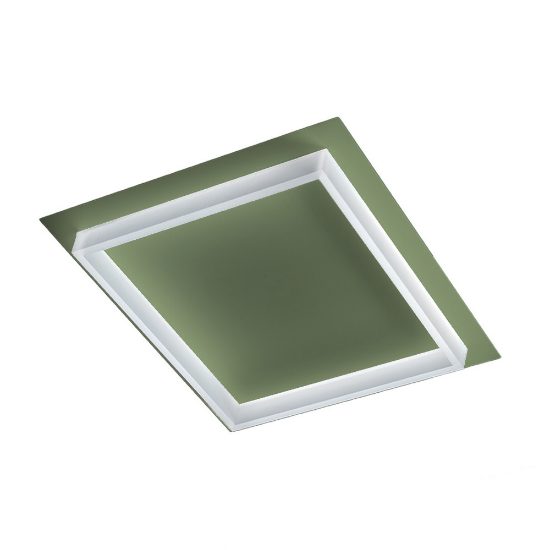 Plafoniera led 48w cct 3000k 4000k quadrata moderna verde salvia