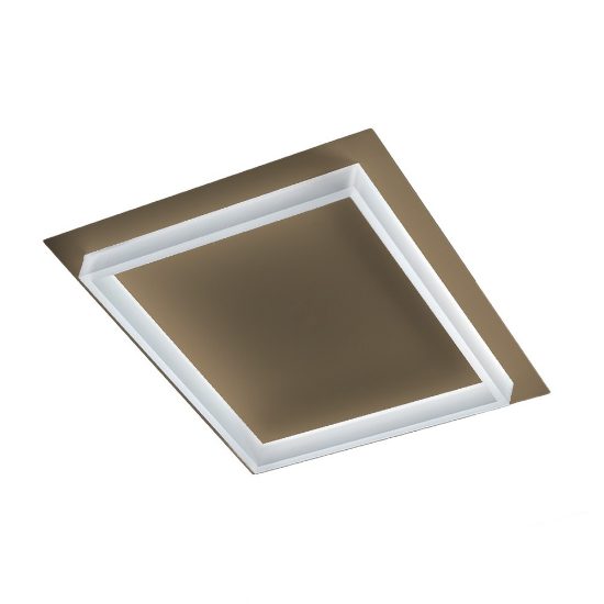 Plafoniera moderna quadrata sabbia led 48w cct 3000k 4000k per soggiorno