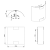 Applique da parete  20cm quadrata nickel opaco vetro