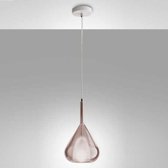 Fabas luce lila lampada a sospensione ametista vetro