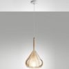 Fabas luce lila lampada a sospensione design goccia ambra vetro