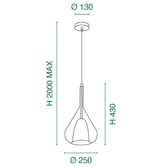 Fabas luce lila lampada a sospensione design goccia ambra vetro