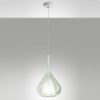 Fabas luce lila lampada a sospensione a goccia verde vetro