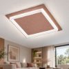 Plafoniera led 48w cct 3000k 4000k moderna quadrata oro rosato per soggiorno