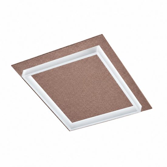 Plafoniera led 48w cct 3000k 4000k moderna quadrata oro rosato per soggiorno