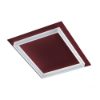 Plafoniera led 48w cct 3000k 4000k quadrata moderna bordeaux 65cm