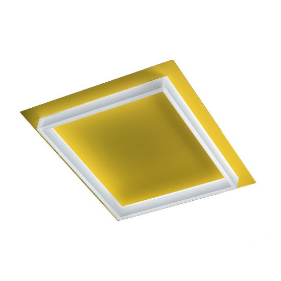 Plafoniera led 48w cct 3000k 4000k quadrata moderna giallo 65cm